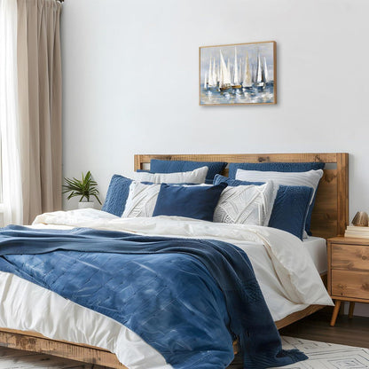 Segelboot Ozean Poster Kunst Leinwand Malerei 12x16 Ungerahmt