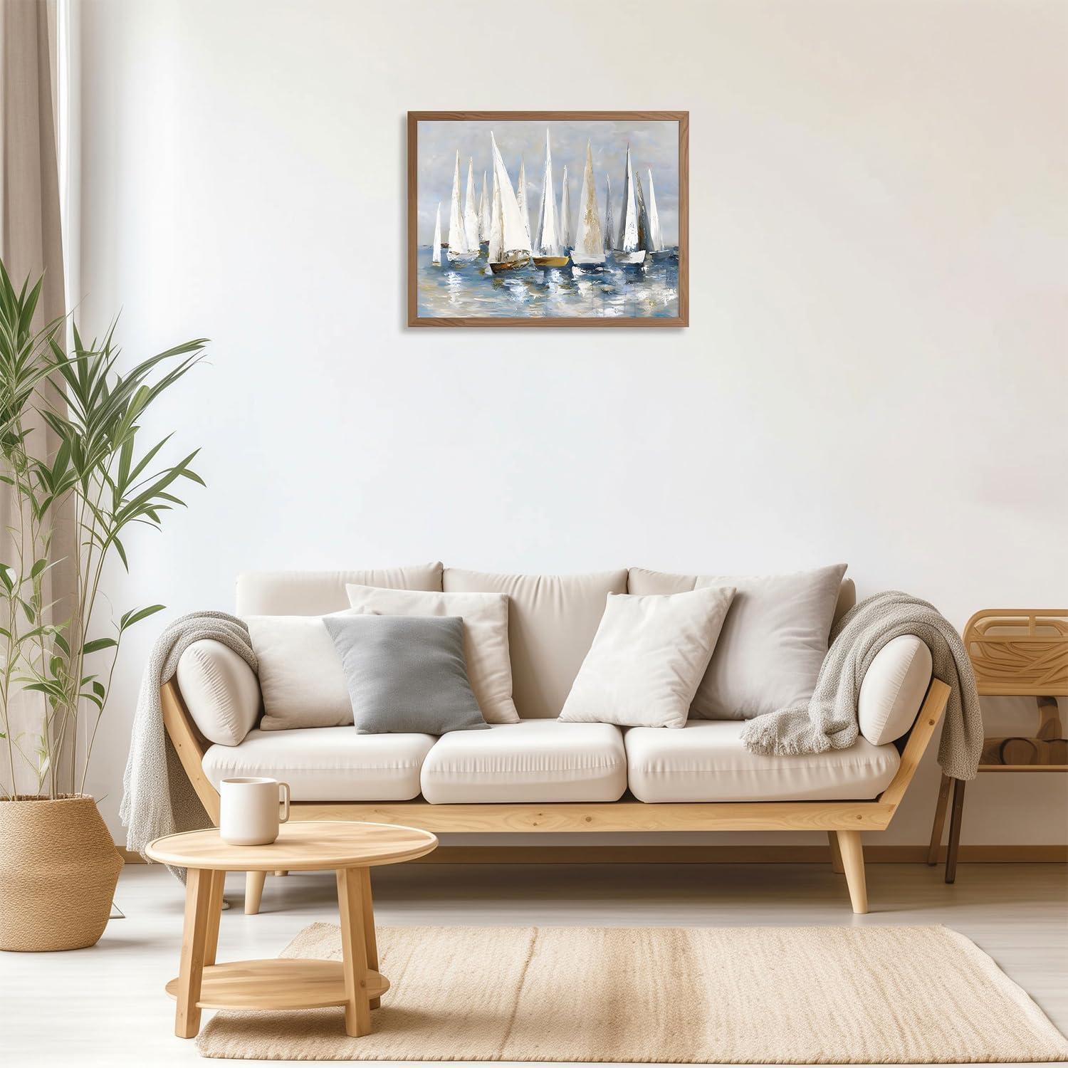 Segelboot Ozean Wandbild Poster Leinwand Dekor 12x16 Ungerahmt