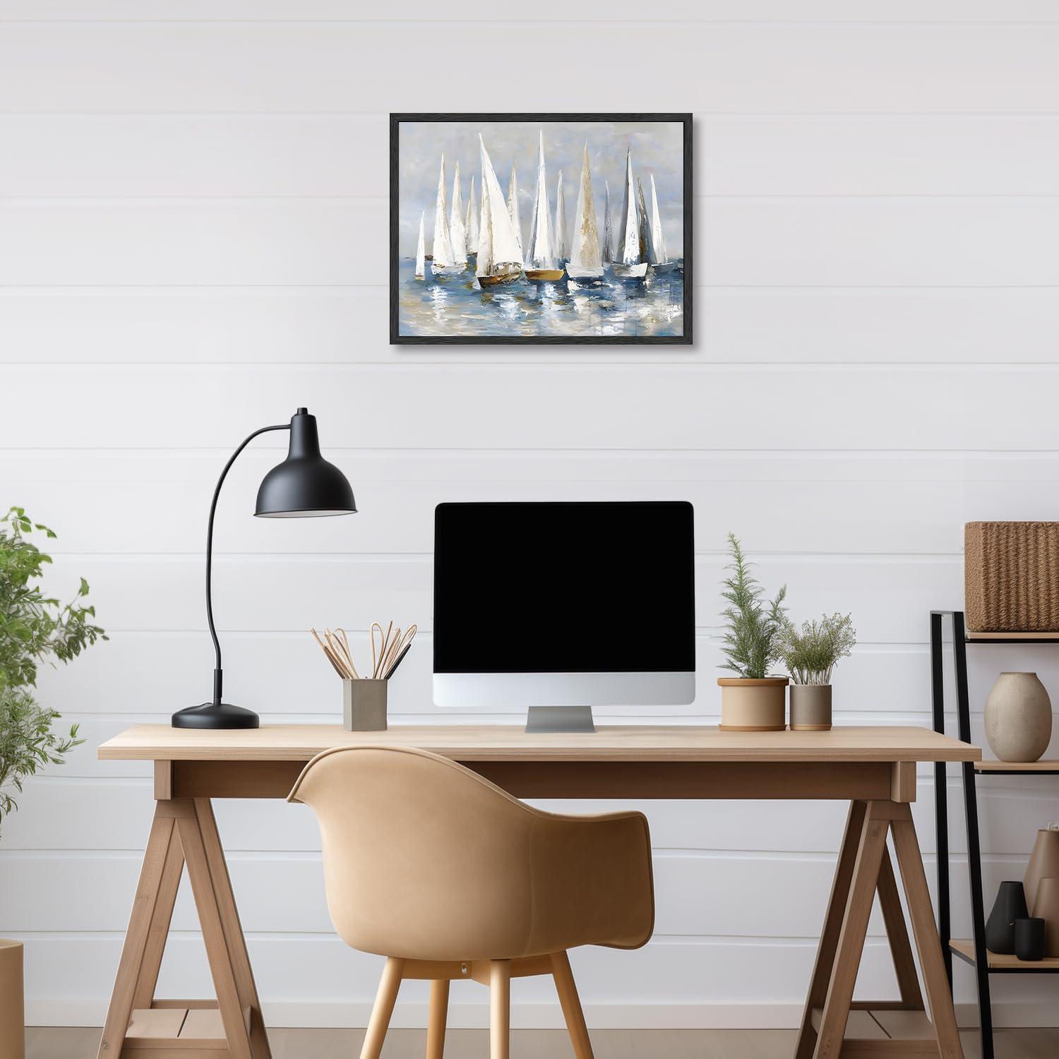 Segelboot Ozean Wand Kunst Poster 12x16 Leinwanddekor