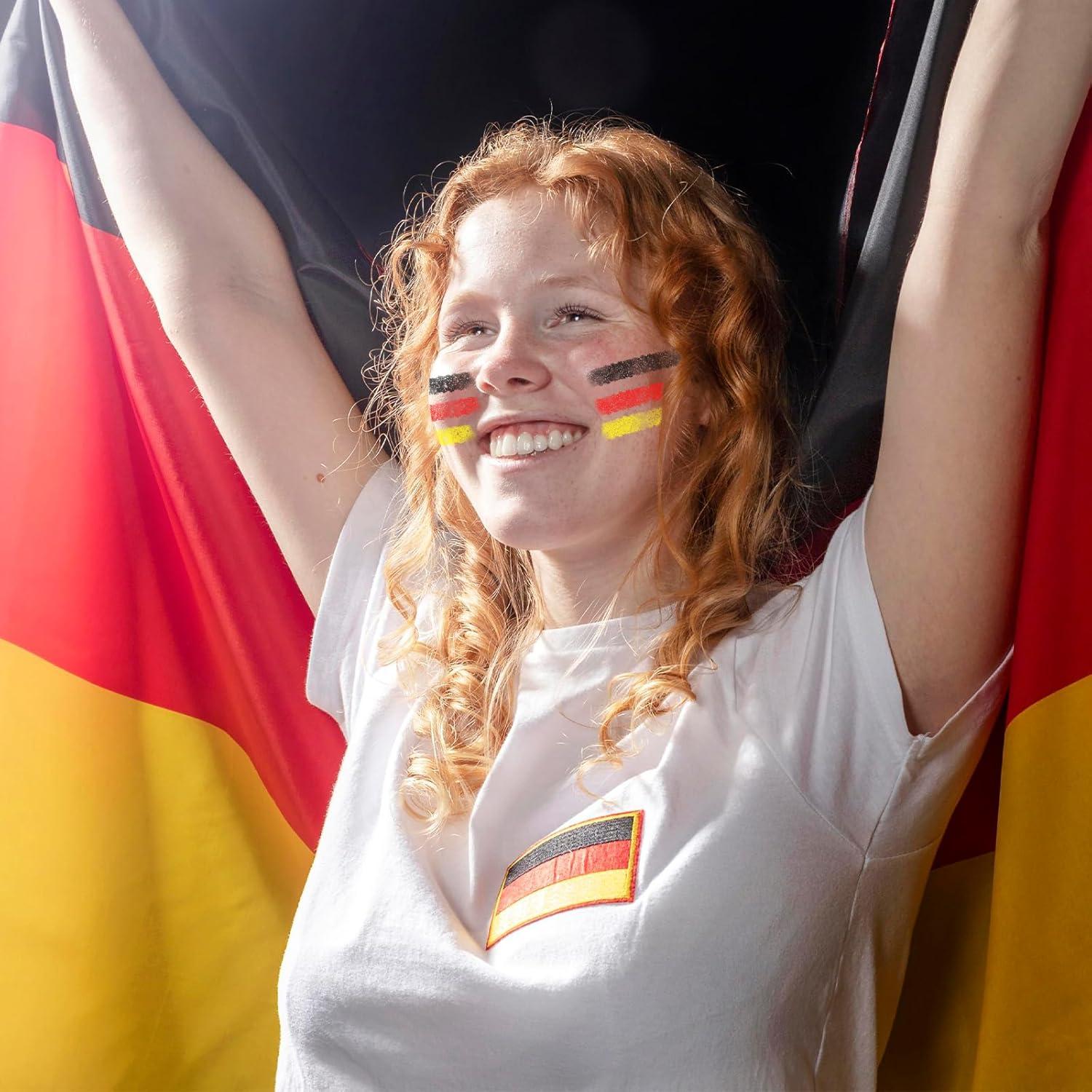 2er Set Deutschland Schminke Schwarz Rot Gold EM 2024 Fußball Fanartikel