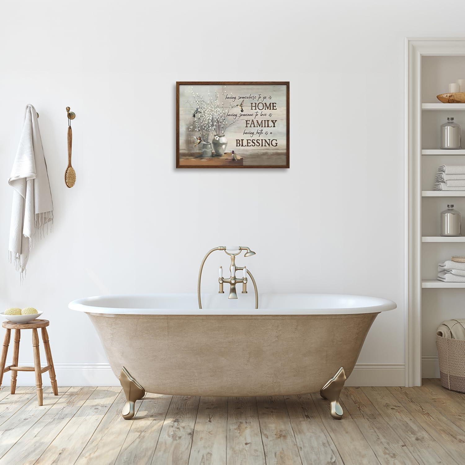 Dazzlewall Vintage Blumen Vögel Poster 12x16 Wohnzimmer