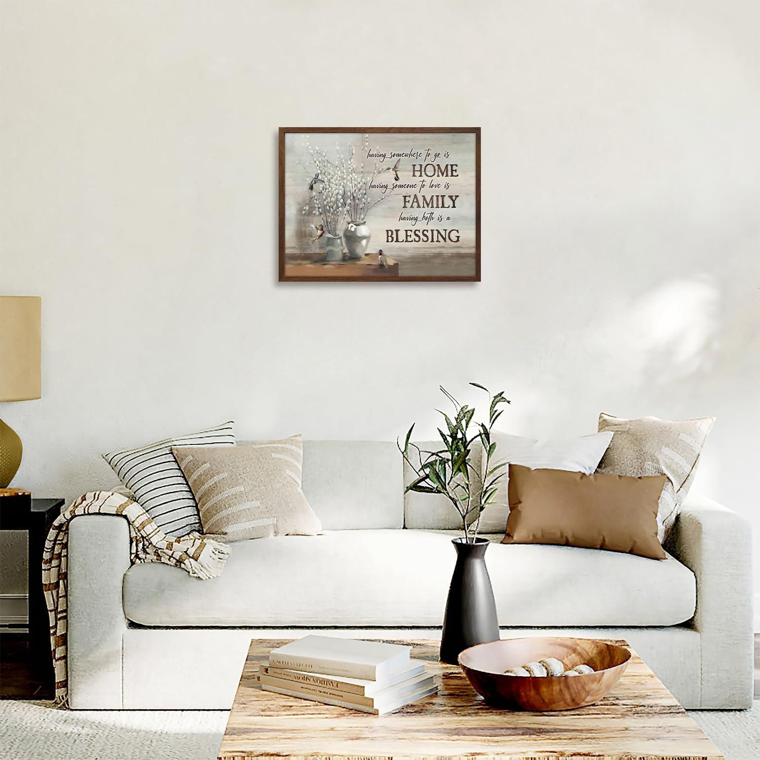 Dazzlewall Vintage Blumen Vögel Poster Motivierende Zitate Wand Dekor 12x16 Ungerahmt