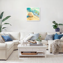 Moderne Muschel Welle Leinwand Poster 14x14 Strand Dekor