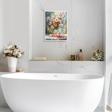 Buntes Blumen Poster Ölgemälde Wanddekoration 12x16in