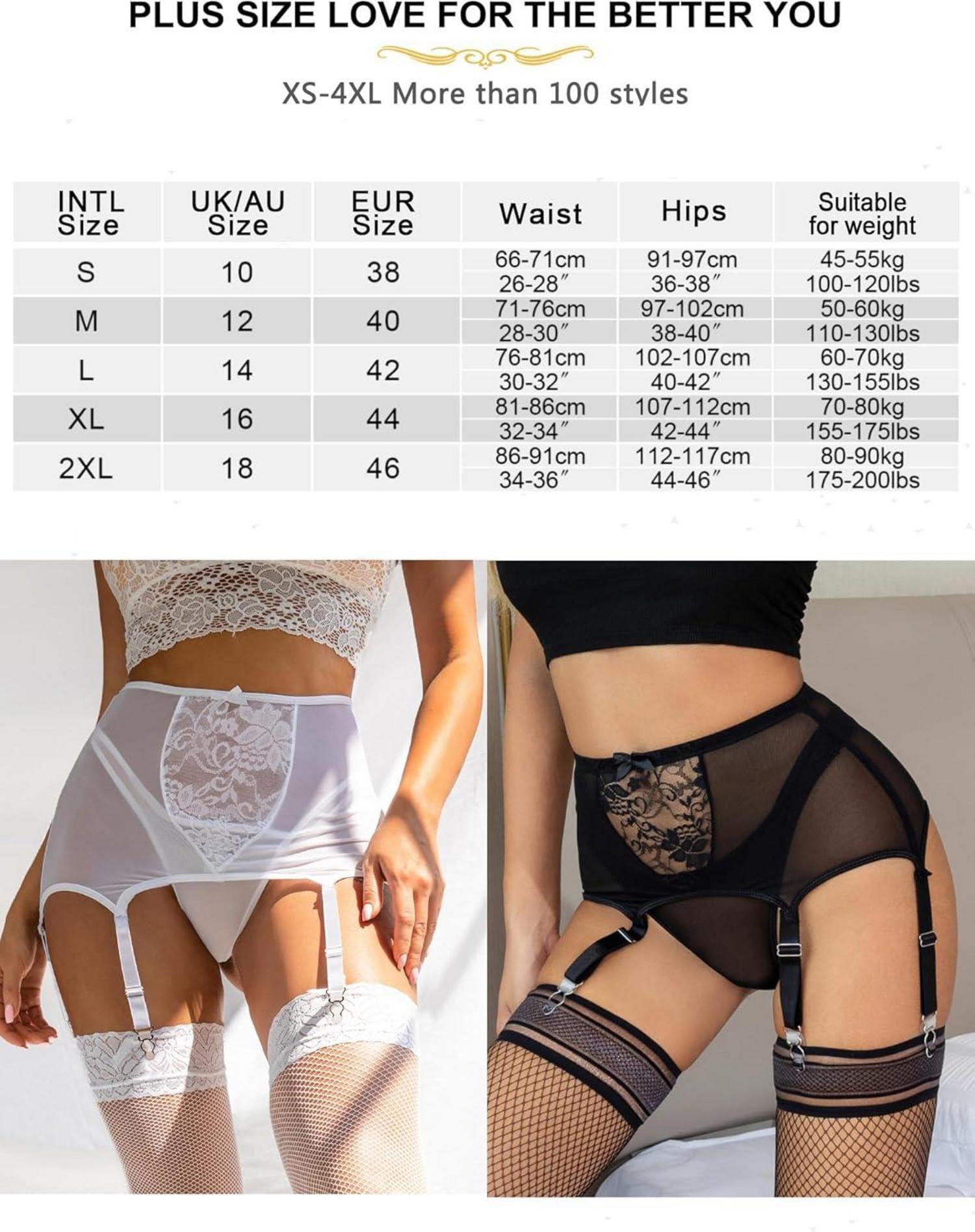 Breiter Strapsgürtel Retro Übergröße Sexy Strumpfhalter 6 Strapsen