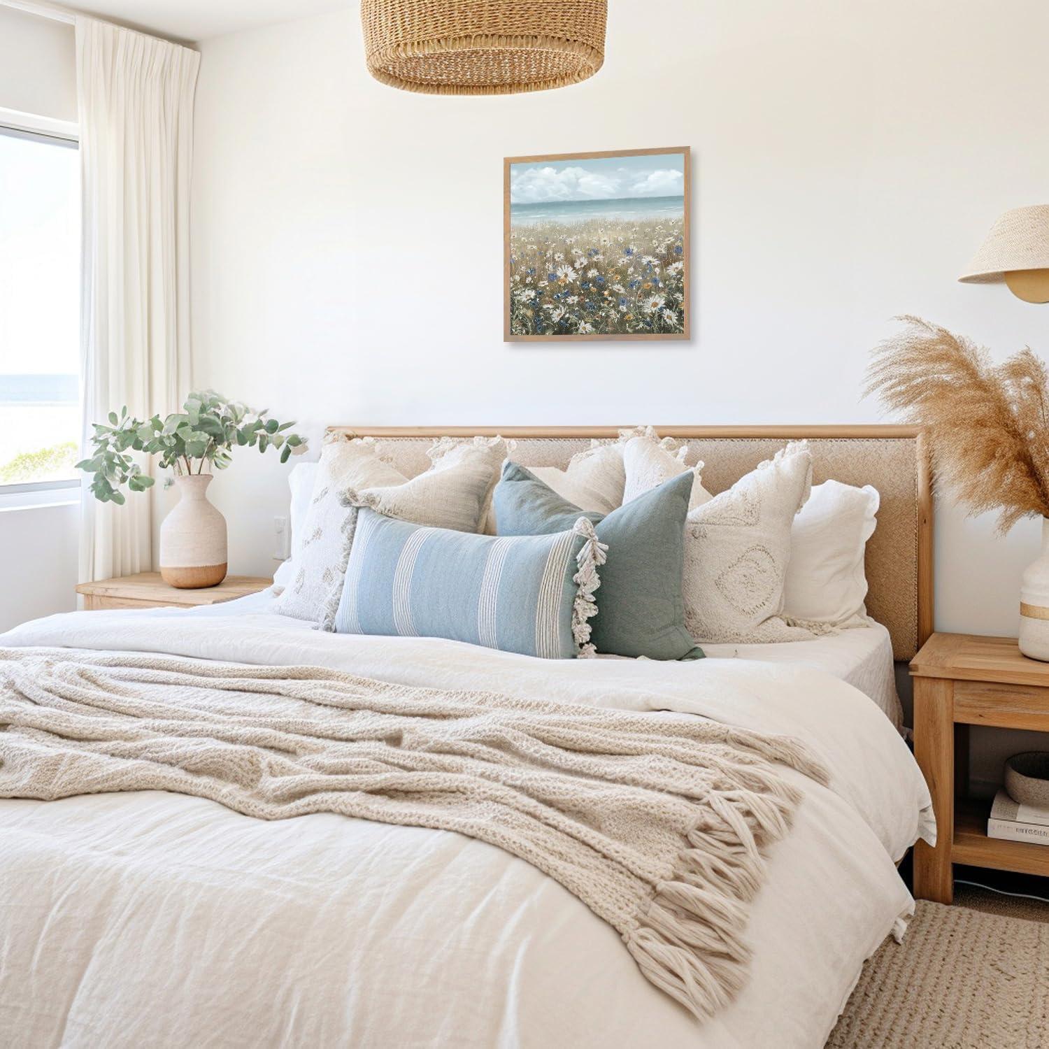 Dazzlewall Wildblumen Strand Gänseblümchen Malerei Leinwand Poster