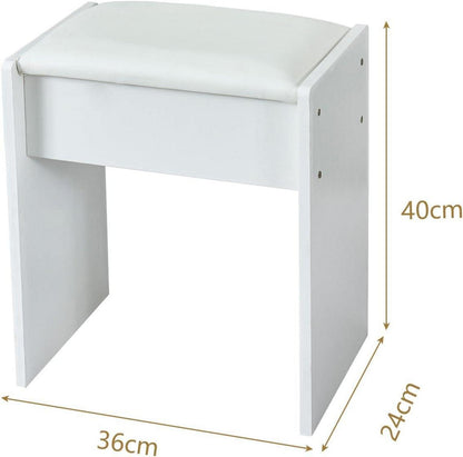 Schminktisch LED-Spiegel Frisiertisch Beleuchtung Hocker 80x40cm