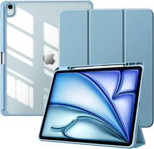 Schutzhülle für iPad Air 13 Zoll 2024 mit Stifthalter Blau Transparent