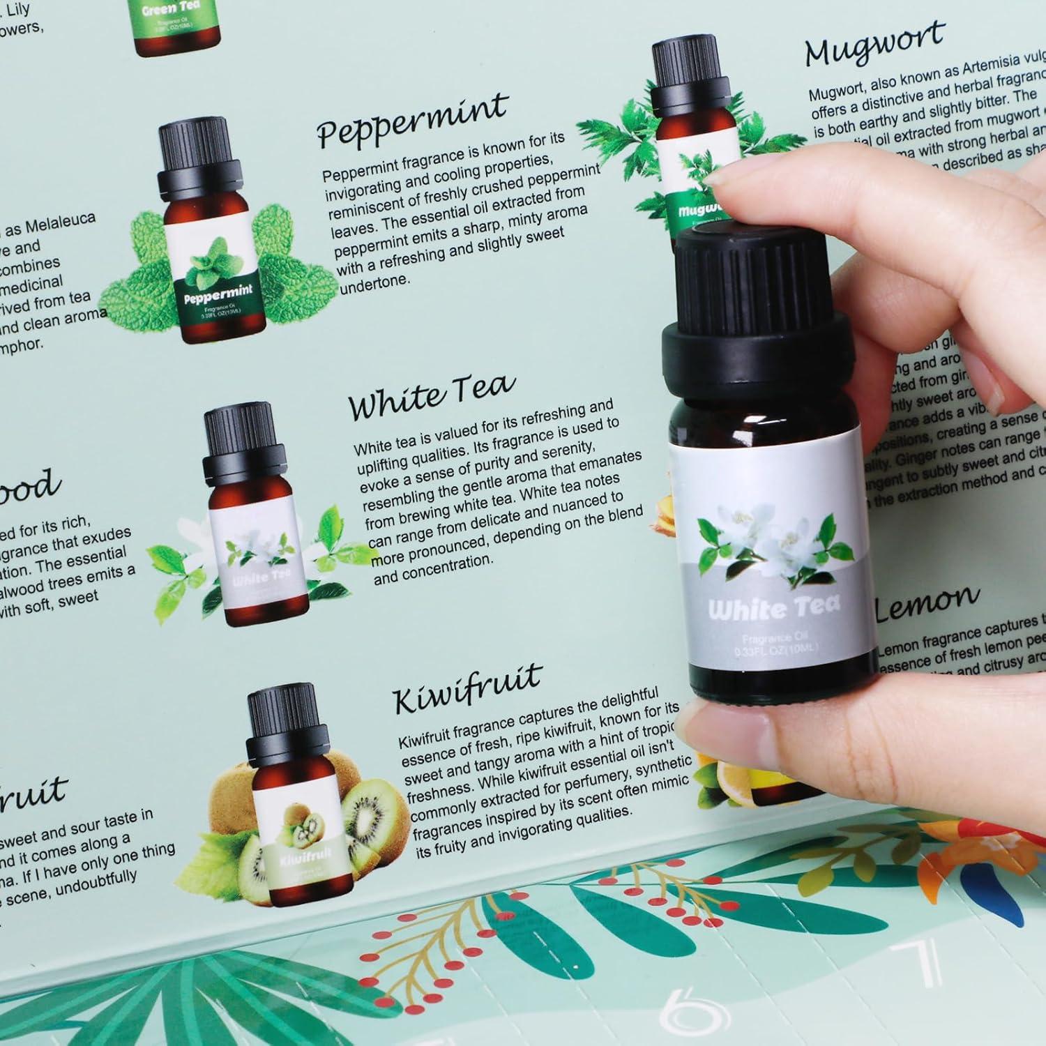 Ätherisches Öl Adventskalender 2024: 24 Tage - 10ml Duftöle - Weihnachtskalender