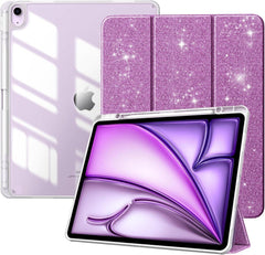 TiMOVO iPad Air 13 Zoll 2024 Schutzhülle Stifthalter Glitter Violett