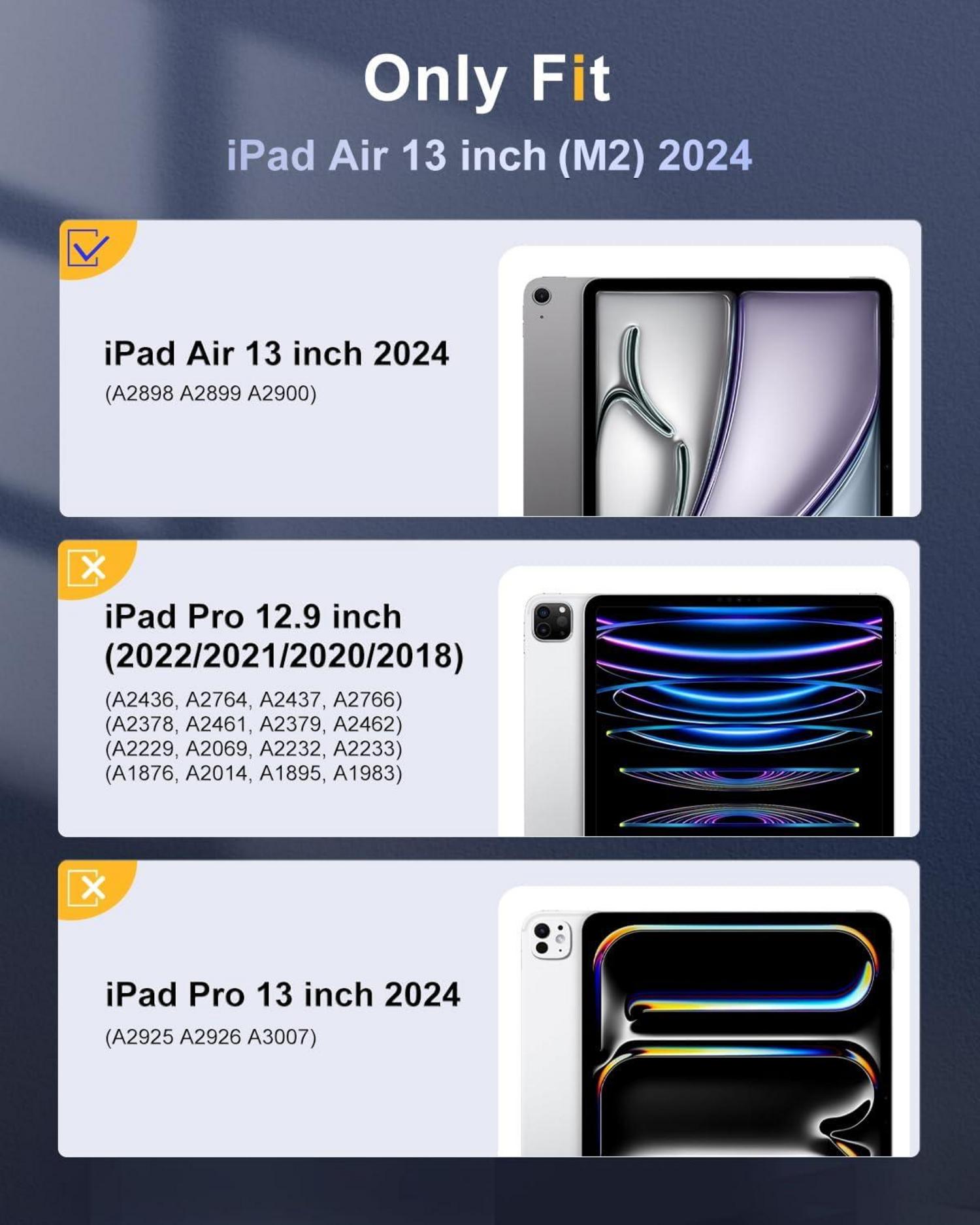TiMOVO iPad Air 13 Zoll Hülle 2024 Stifthalter Glitter
