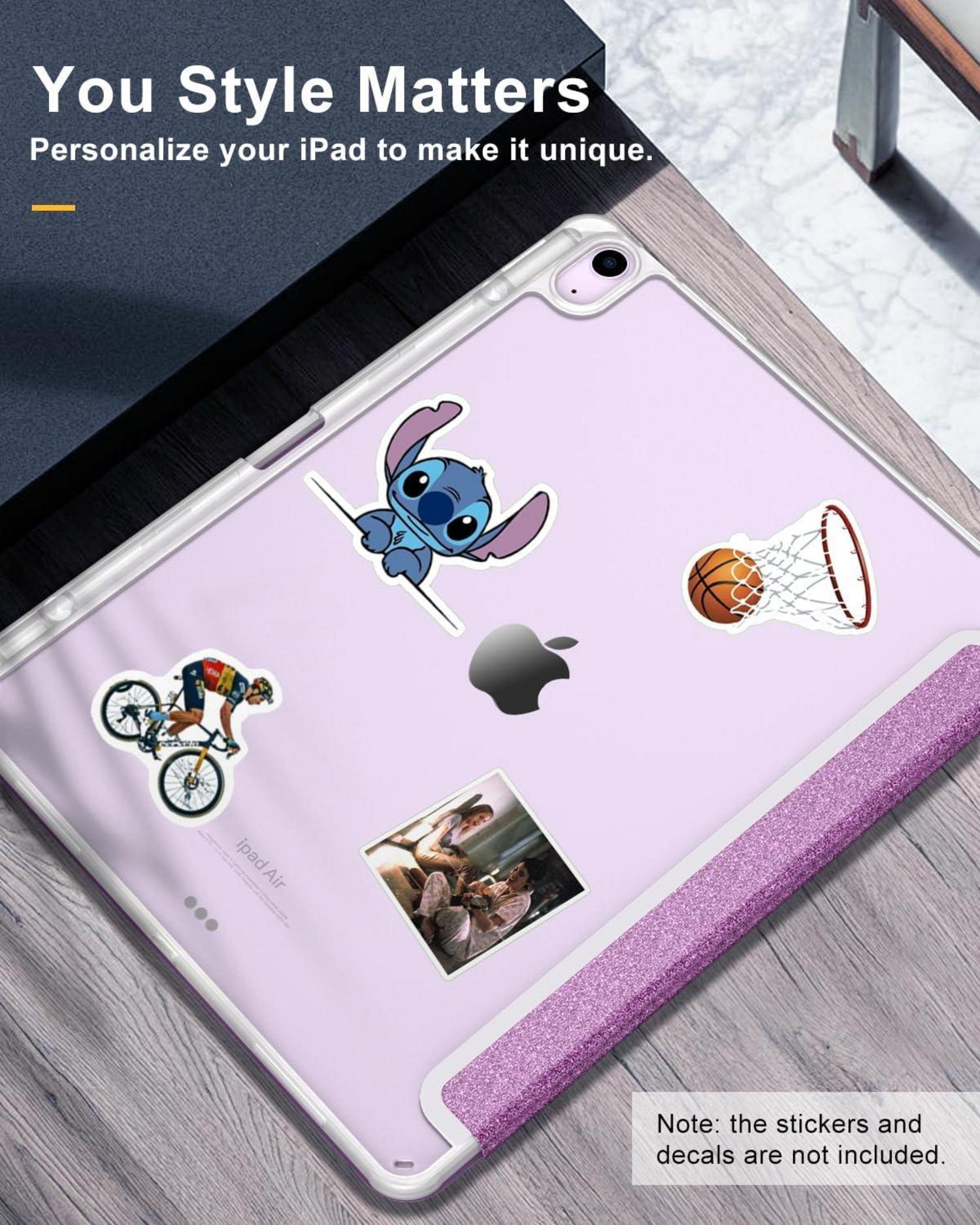Schutzhülle für iPad Air 13 Zoll 2024 Stifthalter Glitter Violett