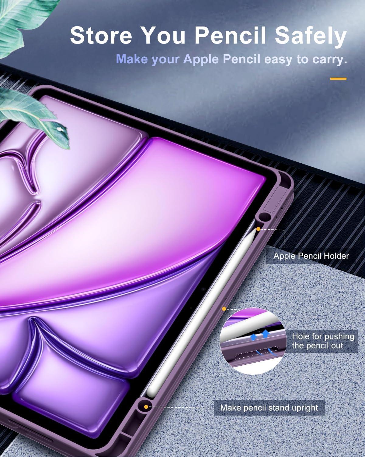 TiMOVO Schutzhülle für iPad Air 13 Zoll 2024 mit Stifthalter