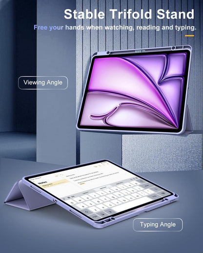 TiMOVO iPad Air 13 Zoll 2024 Schutzhülle Ständer Lavendel Violett