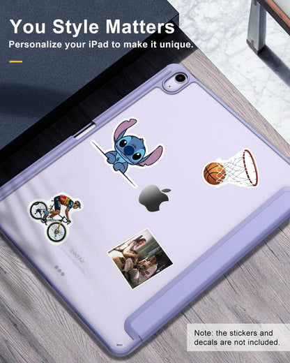 TiMOVO iPad Air 13 Zoll 2024 Schutzhülle Stifthalter Transparent Lavendel
