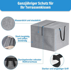 nomiou Auflagentasche XXL Wasserdichte Aufbewahrungstasche 80x80x60cm