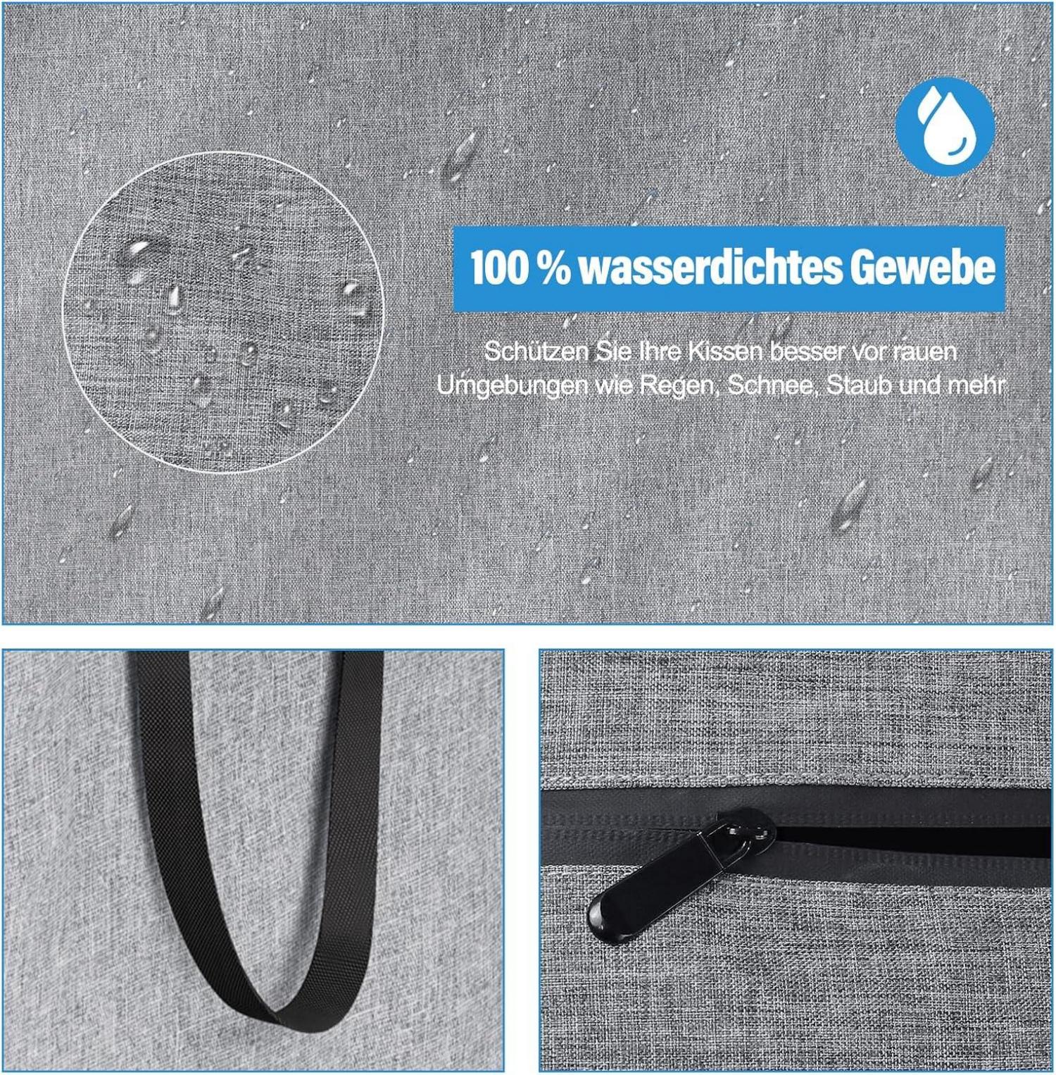 Auflagentasche XXL Wasserdicht für Gartenauflagen 80x80x60cm