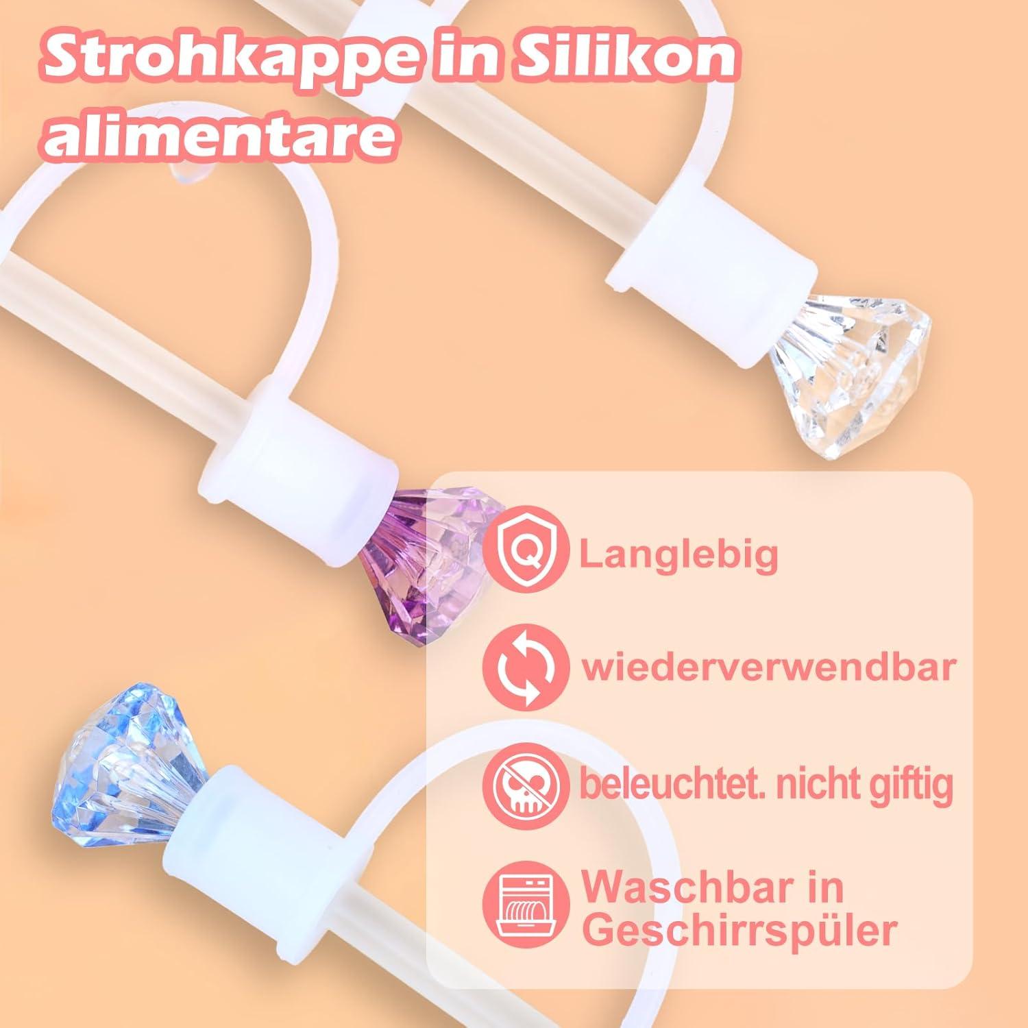 Strohhalm Abdeckung für Stanley Cup Zubehör 10mm Silikon 3Stk