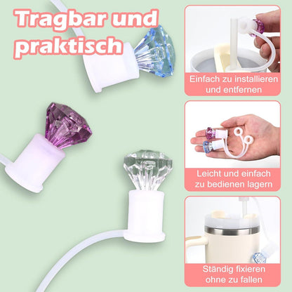 3er Set Silikon Strohhalm Abdeckung für Stanley Cup 40oz