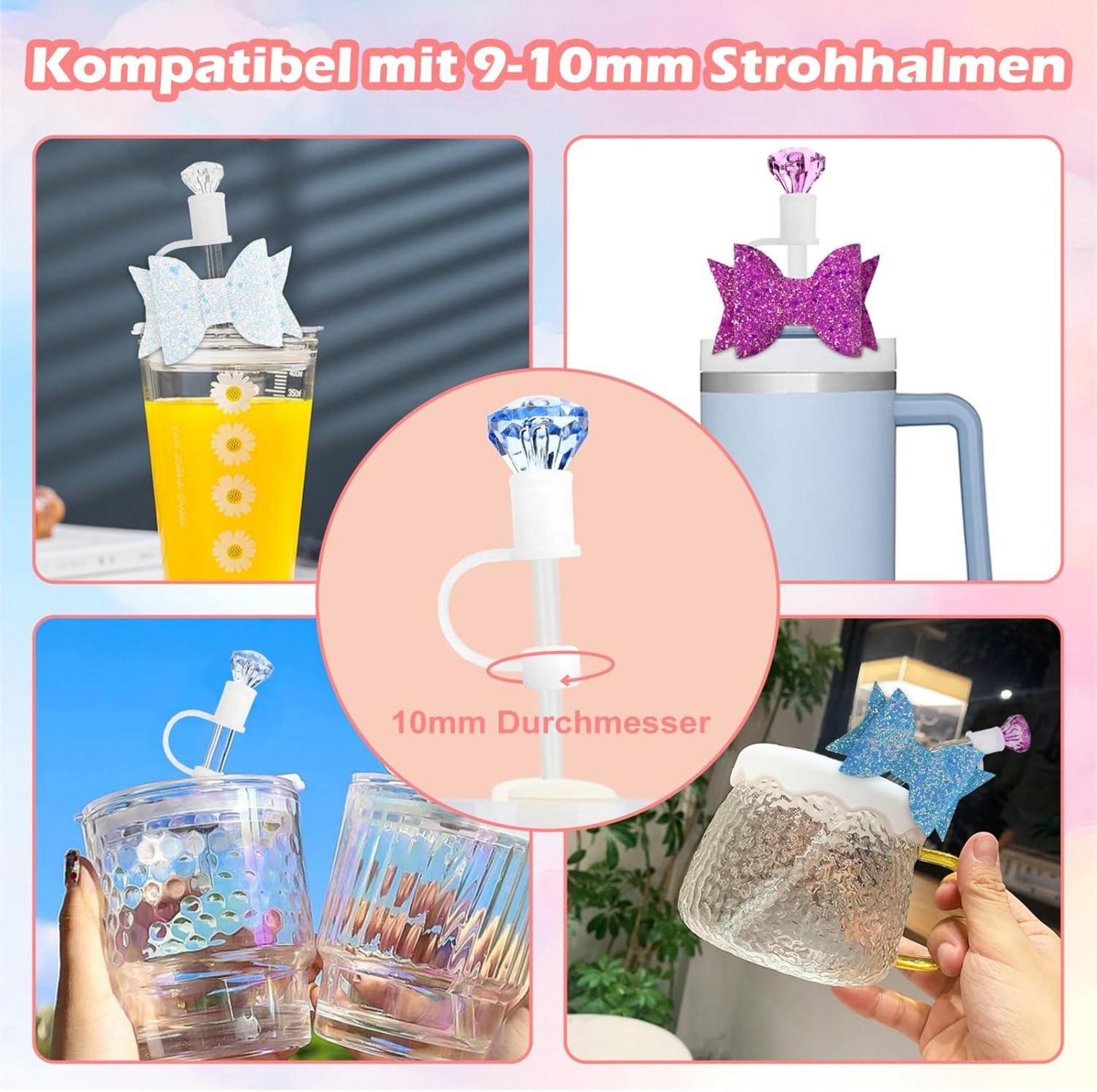 3er Set Silikon Strohhalm Abdeckung für Stanley Cup 40oz