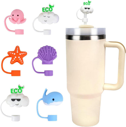 6Stück Silikon Strohhalm Abdeckung für Stanley Cup, Zubehör