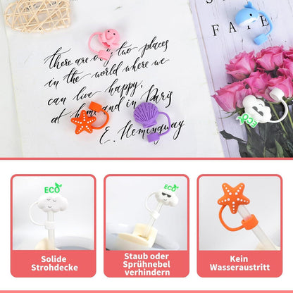 6Stück Silikon Strohhalm Abdeckung für Stanley Cup, Zubehör