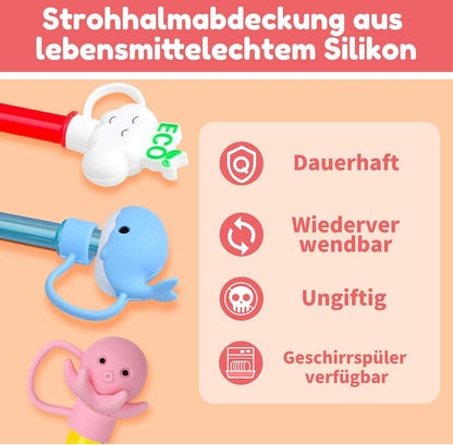 6er Set Silikon Strohhalm Abdeckung für Stanley Cup, Marine-Serie, Zubehör
