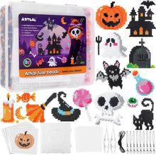 Bügelperlen Halloween Set 5000 Stück, 5mm Steckperlen, Steckplatte, 16