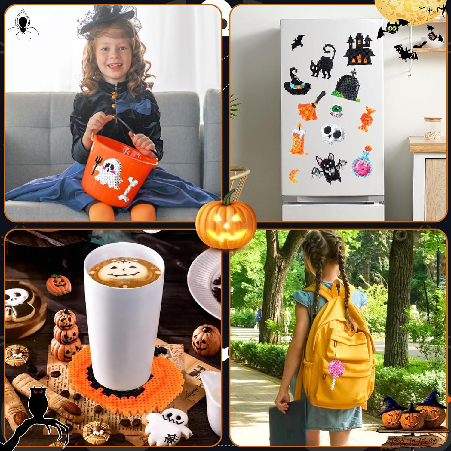 5000 Halloween Bügelperlen Set 5mm Steckperlen mit Muster und Zubehör