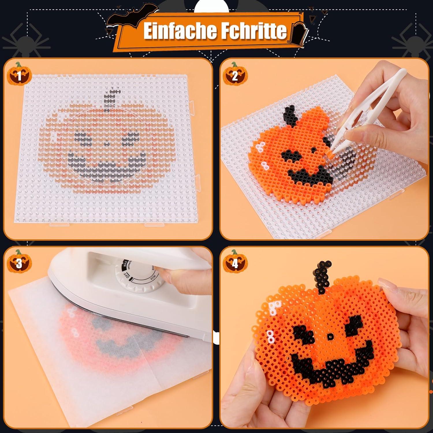 Homgaty 5000 Bügelperlen Set 5mm Halloween Basteln Handwerk Deko Geschenk