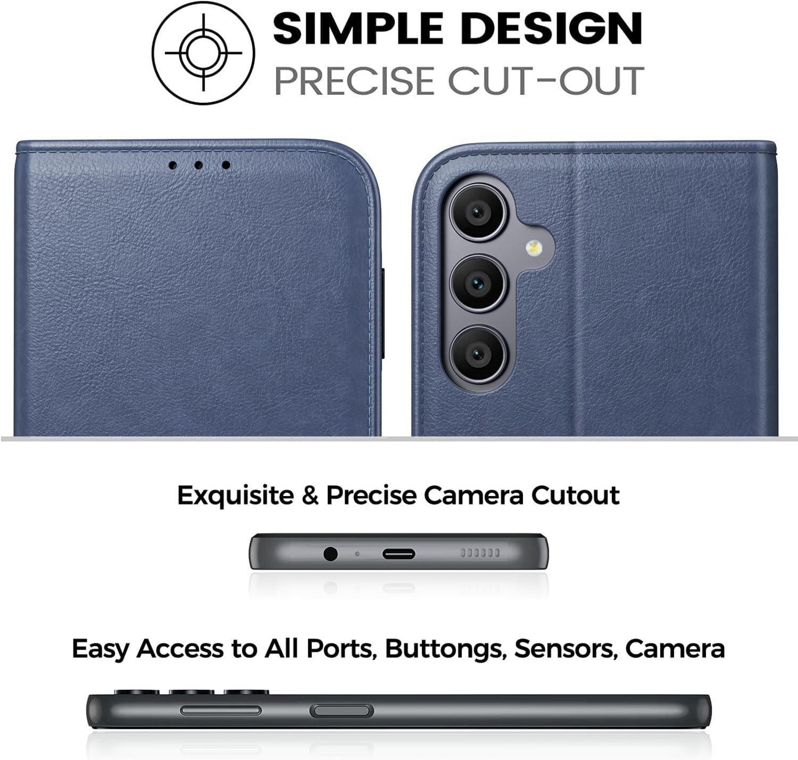Handyhülle Samsung Galaxy A35 5G Hülle Panzer Schutz Glas RFID Premium