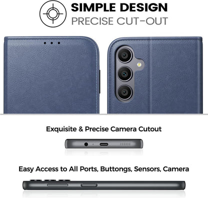 Handyhülle Samsung Galaxy A35 5G Hülle Panzer Schutz Glas RFID Premium