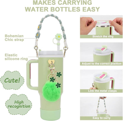 Stanley Cup Zubehör Set Silikon 800ml 1100ml Tumbler Grün