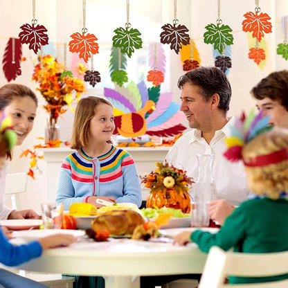 Herbstdeko Ahornblatt mit Glocke 16Stk Aufhängen Fenster Tür Halloween