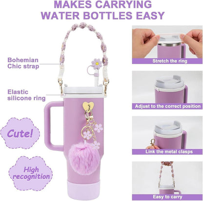 Stanley Cup Zubehör Set Strohhalm Abdeckung Wasserflasche Silikon