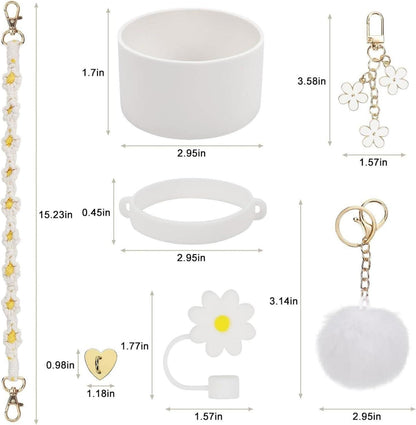 Stanley Cup Zubehör Set - Silikon Stiefel Griff Riemen Straw