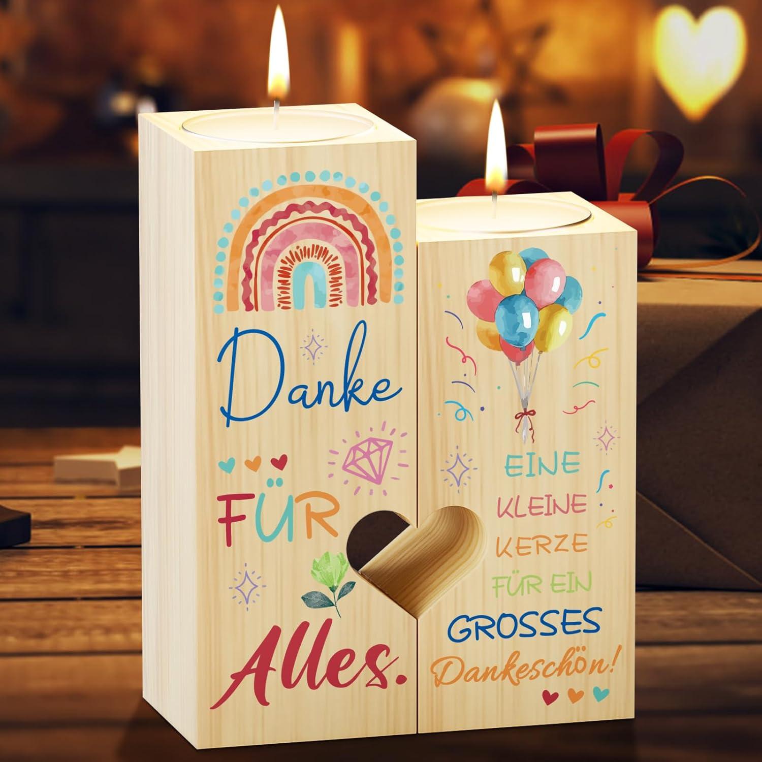 Dankeschön Kerzenständer Abschiedsgeschenk Lehrerin Freundin