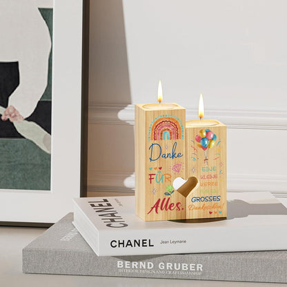 Dankeschön Kerzenständer Teelichthalter Set Weihnachten Geschenke