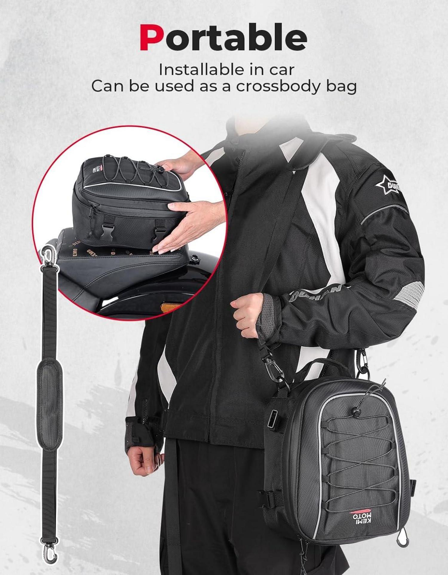Motorrad Satteltasche wasserdicht 7-12L erweiterbar mit