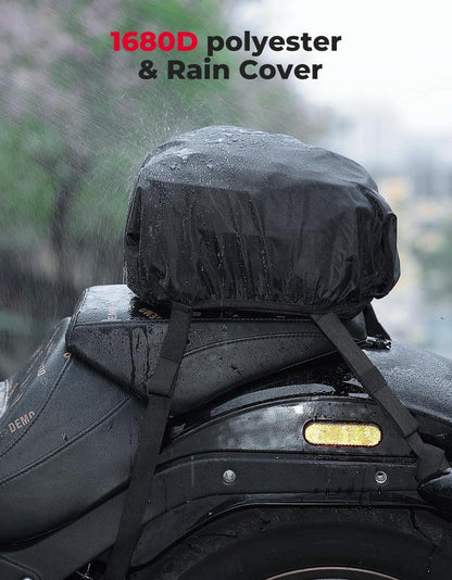 Motorrad Satteltasche 7-12L wasserdicht erweiterbar Schwarz