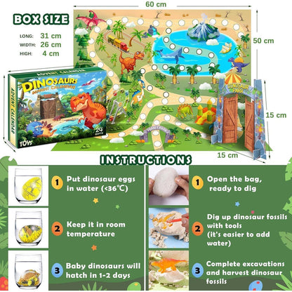 Adventskalender Dinosaurier 2024 – Dinosaurfiguren Spielzeug