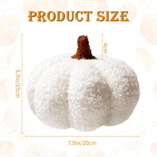 Kürbis Kissen 20cm Weiß Halloween Deko Plüsch Sofakissen