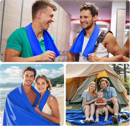 Mikrofaser Handtuch Set für Fitness & Strand, schnell trocknend