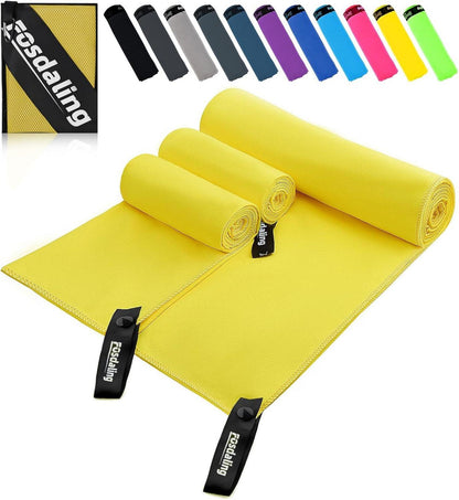 Schnelltrocknendes Mikrofaser Handtuch Set für Sport & Strand