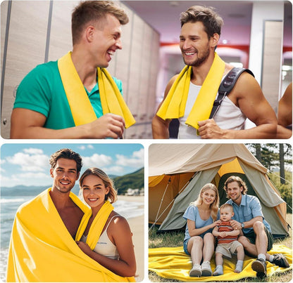 Schnelltrocknendes Mikrofaser Handtuch Set für Sport & Strand
