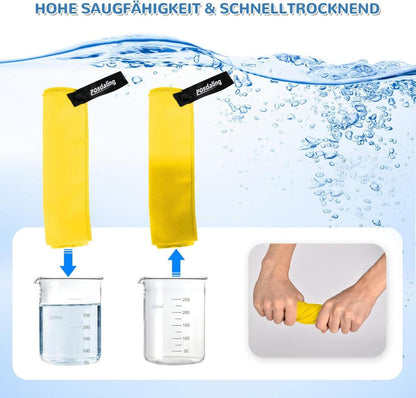 3er Set Mikrofaser Handtuch Schnelltrocknend Gelb 160×80cm 80×40cm
