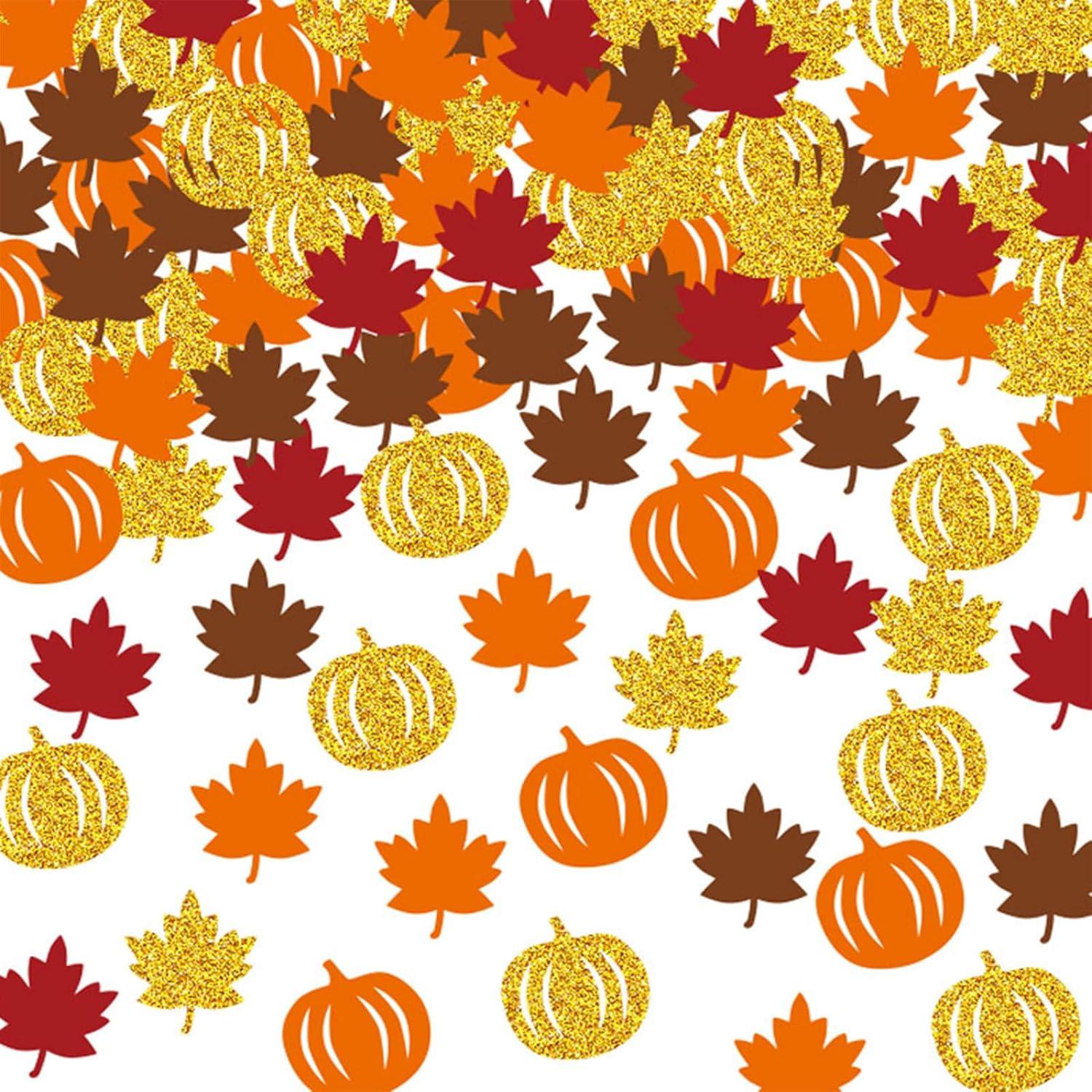 Thanksgiving Deko Kürbis Ahornblatt Konfetti Party Set