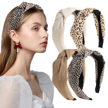 4er Set Damen Stirnbänder Retro Style Haarreifen Leopardmuster