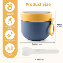 Müslibecher to go Kinder Snackboxen 600ml+50ml Nordic Blau