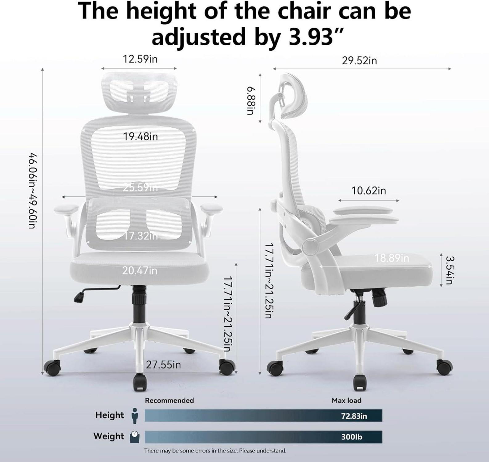 Ergonomischer Bürostuhl mit Netzrücken und Lendenwirbelstütze